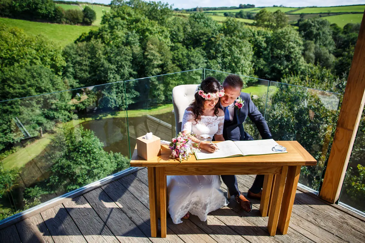 Small wedding venue ceremony room — The Nest, Devon